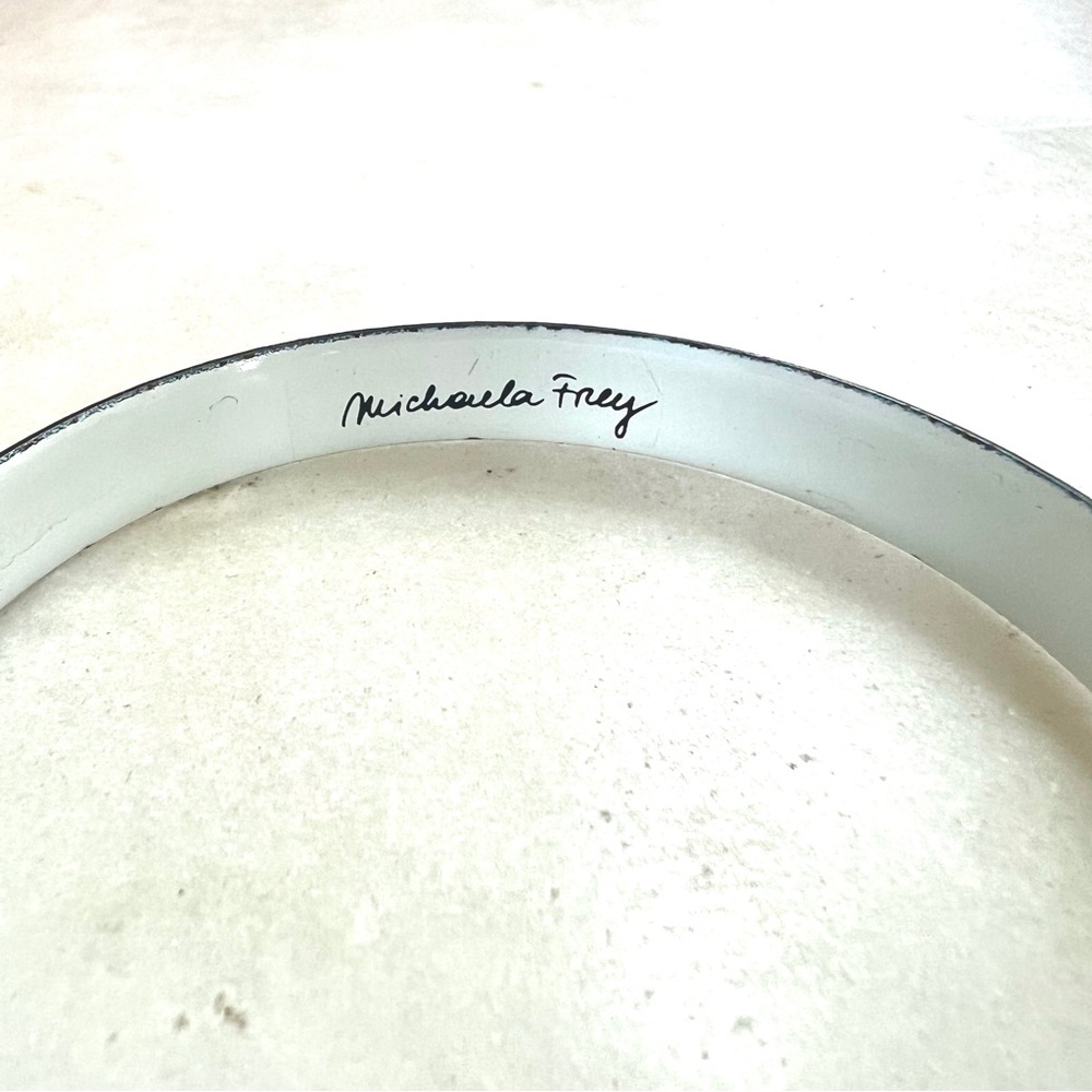 Michaela Frey Hand Painted Enameled Bangle Bracelet - Picture 2 of 7